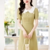 peter pan collar women dress cute style young lady woke dress