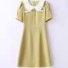 peter pan collar women dress cute style young lady woke dress