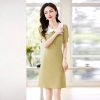 peter pan collar women dress cute style young lady woke dress