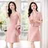 fashion young good fabric women skirt dress suit two piece set work office uniform