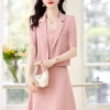 fashion young good fabric women skirt dress suit two piece set work office uniform