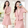 fashion young good fabric women skirt dress suit two piece set work office uniform