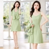 fashion young good fabric women skirt dress suit two piece set work office uniform