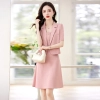 fashion young good fabric women skirt dress suit two piece set work office uniform