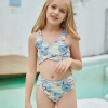 2023 fish print little girl teen girl swimwear two-piece swimsuit