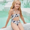 Europe style children girl two piece swimwear swimsuit bikini