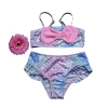 2025 fashion fish style  with bow children girl fish bow  swimwear kid bikini  tankini