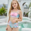 2025 fashion fish style  with bow children girl fish bow  swimwear kid bikini  tankini