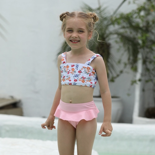 cute small floral little girl swimwear bikini  swimsuit