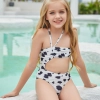 Europe design little girl milk pattern swimwear 