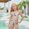 Europe design little girl milk pattern swimwear 