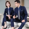 Erope style wine collar pant suits women men suits business work wear