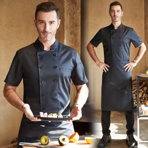 double breasted men chef jacket uniform unisex design