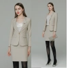 Europe style high quality beige office work skirt suit help desk staff uniform