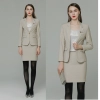 Europe style high quality beige office work skirt suit help desk staff uniform