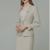 Europe style high quality beige office work skirt suit help desk staff uniform