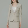 Europe style high quality beige office work skirt suit help desk staff uniform