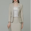 Europe style high quality beige office work skirt suit help desk staff uniform