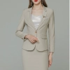 Europe style high quality beige office work skirt suit help desk staff uniform