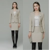 Europe style high quality beige office work skirt suit help desk staff uniform