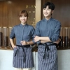 candy color long sleeve uniform shirt waiter waitress clerk workwear