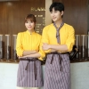 candy color long sleeve uniform shirt waiter waitress clerk workwear