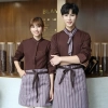 candy color long sleeve uniform shirt waiter waitress clerk workwear