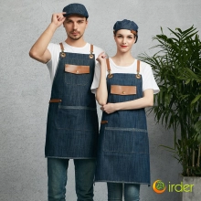 europe design halter long denim apron restaurant chef apron housekeeping apron