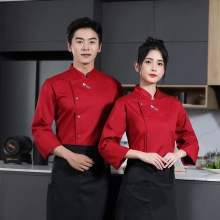 2025 red wemen chef jacket men chef jacket uniform