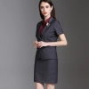 summer nice office style short sleeve work wear skirt suits uniform for women