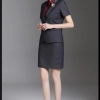 summer nice office style short sleeve work wear skirt suits uniform for women