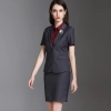 summer nice office style short sleeve work wear skirt suits uniform for women