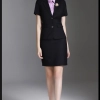 summer nice office style short sleeve work wear skirt suits uniform for women