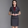 summer nice office style short sleeve work wear skirt suits uniform for women