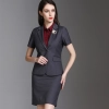 summer nice office style short sleeve work wear skirt suits uniform for women