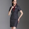 summer nice office style short sleeve work wear skirt suits uniform for women