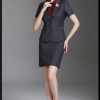 summer nice office style short sleeve work wear skirt suits uniform for women