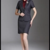 summer nice office style short sleeve work wear skirt suits uniform for women