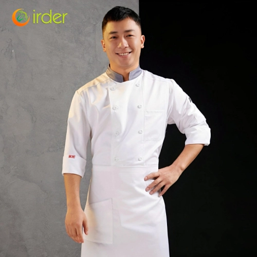 grey collar long sleeve autumn chef coat jacket uniform cheap