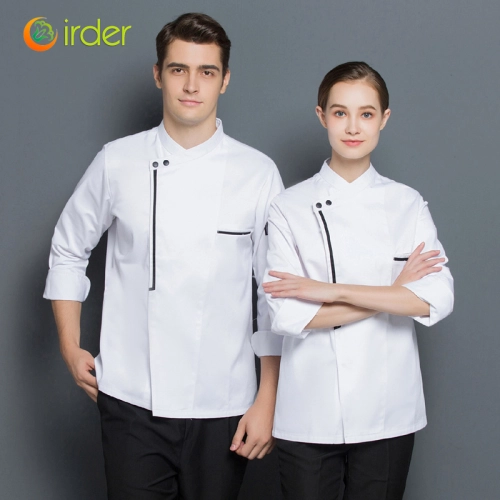 Franch restaurant chef coat long sleeve work jacket autumn cf153