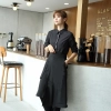 black long sleeve restaurant chicken store waitress shirt waiter uniform