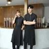 black long sleeve restaurant chicken store waitress shirt waiter uniform