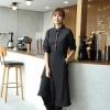 black long sleeve restaurant chicken store waitress shirt waiter uniform