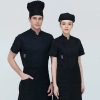 short sleeve thin fabaric summer chef jacket work wear