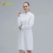 long sleeve white medical care nursing uniform nurse coat