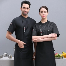 short sleeve summer design chef blouse jacket restaurant uniform