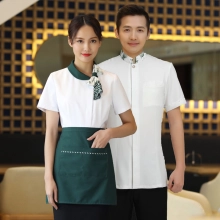 hot sale Thailand style hotpot restaurant staff workwear uniform blouse