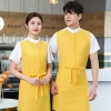 2022 coffee store bar staff uniform blouse with apron