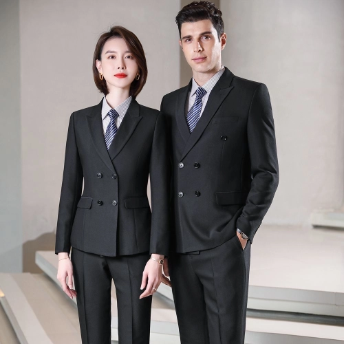 fashion good fabric double breasted men suits women suits pant + blazer