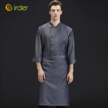 grey denim cake store chef coat workwear wholesale